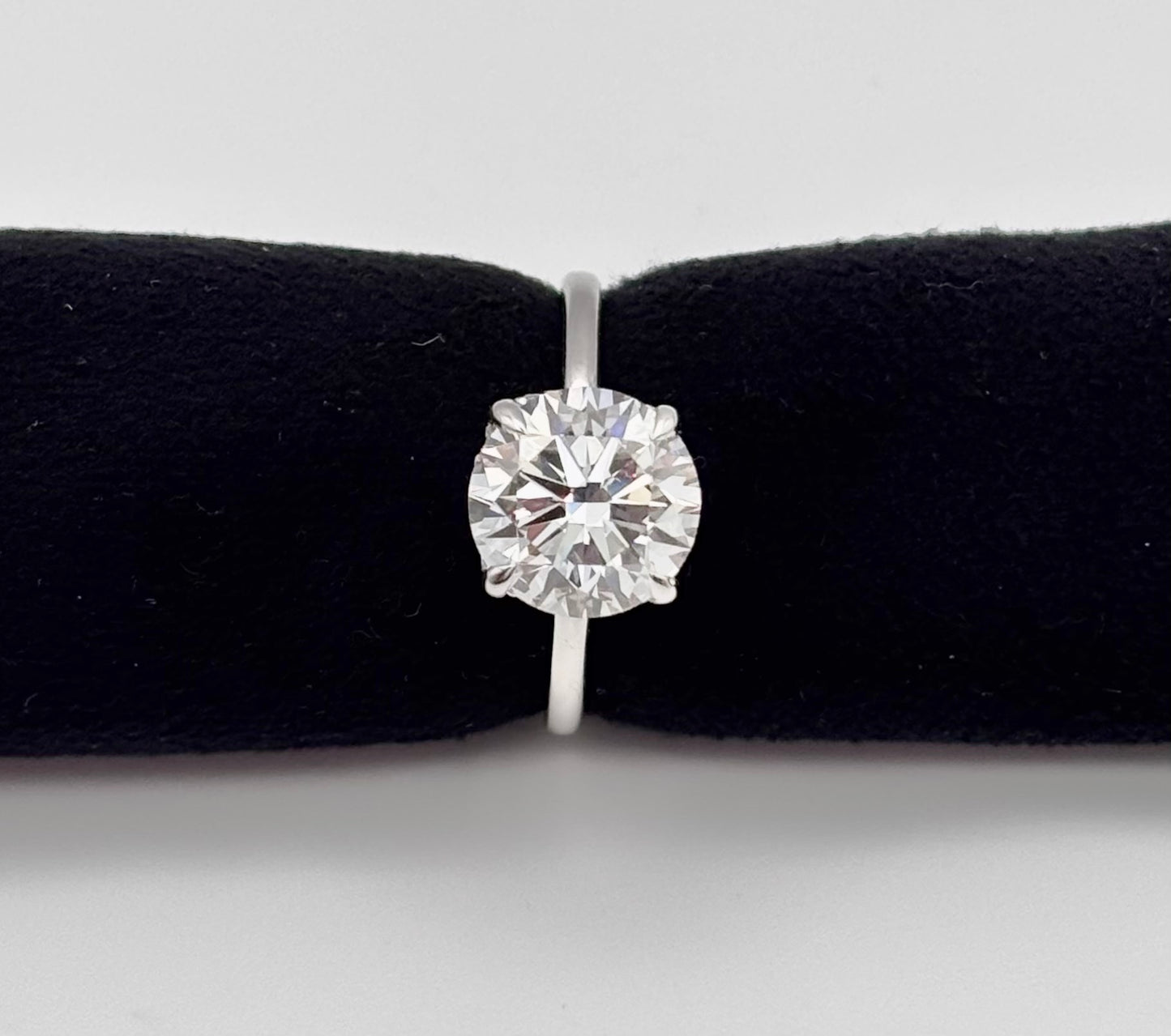 3 CTW Round Lab Grown Ring - Hidden Halo WG