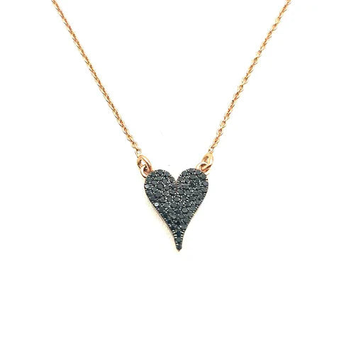 Black Heart Necklace