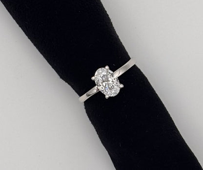 1 Carat Oval Lab Grown Diamond Solitaire Ring