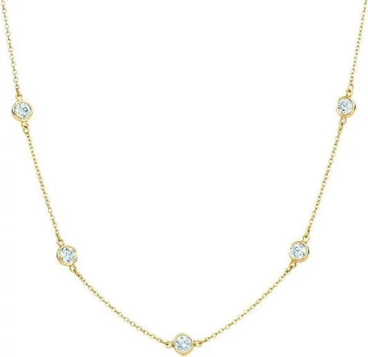 1 CTW Natural Diamond by the Yard Necklace
