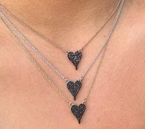Black Heart Necklace