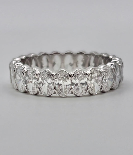 4 CTW Lab Grown Oval Eternity Band