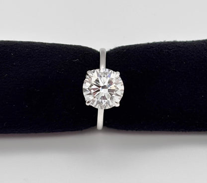 3 CTW Round Lab Grown Ring - Hidden Halo WG
