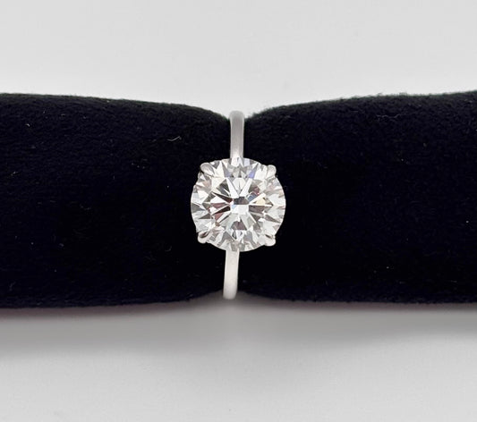 3 CTW Round Lab Grown Ring - Hidden Halo WG