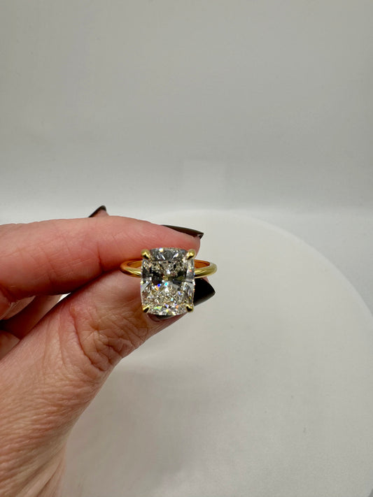 3.60 CTW Cushion Solitaire