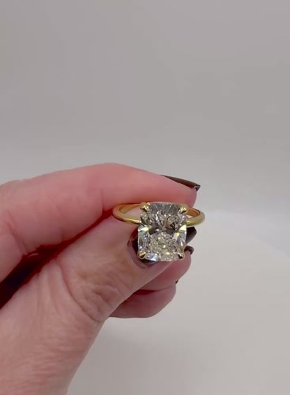 3.60 CTW Cushion Solitaire