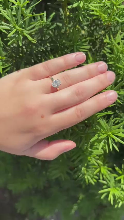 1 Carat Oval Lab Grown Diamond Solitaire Ring