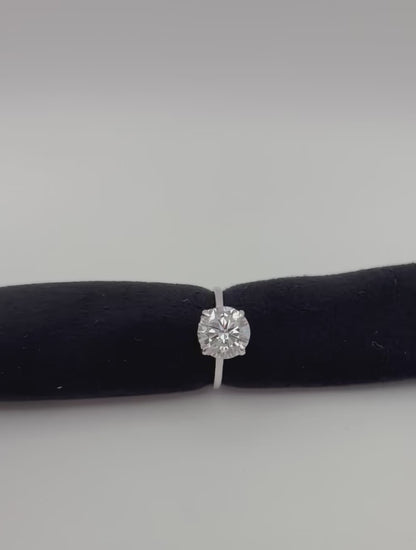 3 CTW Round Lab Grown Ring - Hidden Halo WG